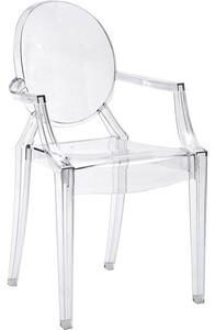 Krzesło z podłokietnikami Louis Ghost
