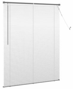 Żaluzja wenecka pvc srebrnoszara 150x120 cm z regulacją światła i klipsem bezpieczeństwa