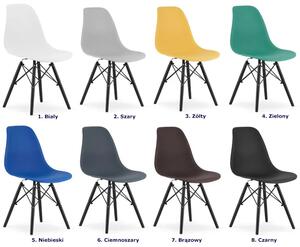 Zestaw niebieskich minimalistycznych krzeseł - Naxin 3S
