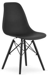 Czarny komplet 4 skandynawskich krzeseł - Naxin 3S