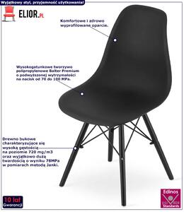 Czarny komplet 4 skandynawskich krzeseł - Naxin 3S