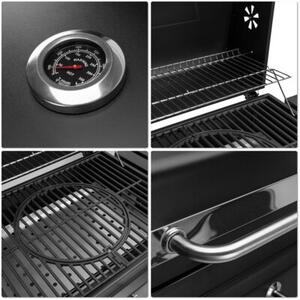 Grill ogrodowy węglowy GOCKOWIAK Vulcan Zamykany, na kółkach, termometr, popielnik