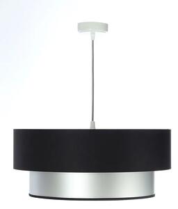 Srebrno-czarna lampa z podwójnym abażurem - S415-Parfa