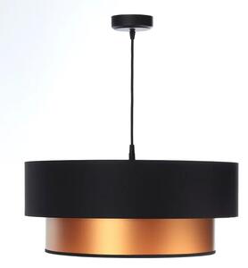 Miedziano-czarna lampa wisząca nad stół - S415-Parfa