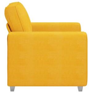 Sofa fotel jasnożółty 100x77x82 cm tkanina corduroy