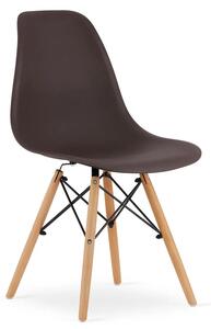 Brązowe minimalistyczne krzesła 4szt. - Naxin 4S