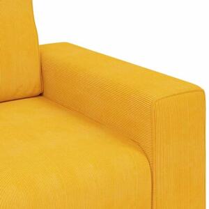 Sofa fotel jasnożółty 100x77x82 cm tkanina corduroy