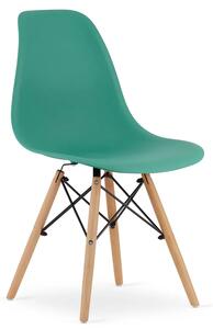 Komplet 4 zielonych skandynawskich krzeseł - Naxin 4S