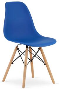 Zestaw niebieskich minimalistycznych krzeseł 4szt. - Naxin 4S