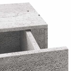 Półki ścienne z szufladą, 2 szt., szare, 60 x 23,5 x 10 cm, mdf