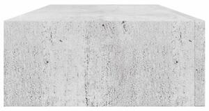 Półki ścienne z szufladą, 2 szt., szare, 60 x 23,5 x 10 cm, mdf
