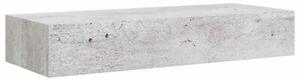 Półki ścienne z szufladą, 2 szt., szare, 60 x 23,5 x 10 cm, mdf