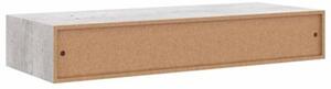 Półki ścienne z szufladą, 2 szt., szare, 60 x 23,5 x 10 cm, mdf