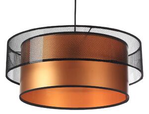Miedziano-czarna lampa wisząca nad stół z siatką - 4X S421 R3-C25