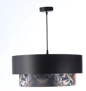 Czarna marmurkowa lampa wisząca nad stół - S422-Betris
