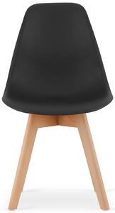 Komplet czarnych nowoczesnych minimalistycznych krzeseł 4 szt. - Lajos