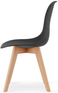 Komplet czarnych nowoczesnych minimalistycznych krzeseł 4 szt. - Lajos