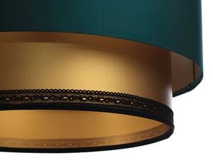 Zielono-złota lampa wisząca glamour nad stół - S423-Brasa