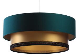 Zielono-złota lampa wisząca glamour nad stół - S423-Brasa