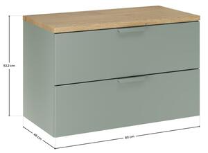 Zestaw mebli łazienkowych 80cm z blatem Aster Green