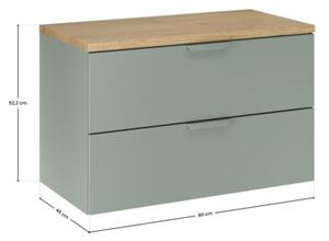Zestaw mebli łazienkowych 80cm z blatem Aster Green
