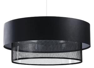 Czarna lampa wisząca nad stół z siatką - S435-Erma