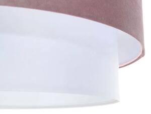 Biało-różowa lampa wisząca z dwuczęściowym abażurem - S434-Torva