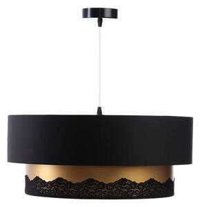 Czarno-złota lampa wisząca glamour nad stół - S432-Ulia