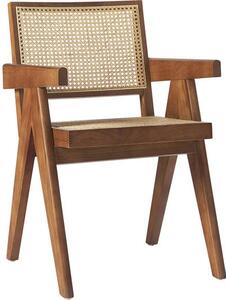 Krzesło z podłokietnikami z plecionką wiedeńską Sissi