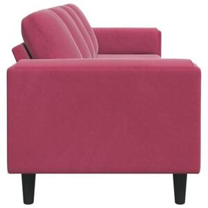 Nowoczesna sofa do salonu w kolorze czerwonego wina - elegancka i funkcjonalna dla 4 osÃ³b