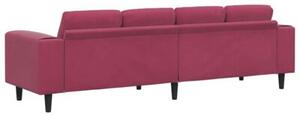Nowoczesna sofa do salonu w kolorze czerwonego wina - elegancka i funkcjonalna dla 4 osÃ³b