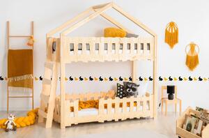 Skandynawskie łóżko piętrowe z barierką - Marion 4X