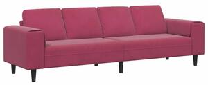 Nowoczesna sofa do salonu w kolorze czerwonego wina - elegancka i funkcjonalna dla 4 osÃ³b