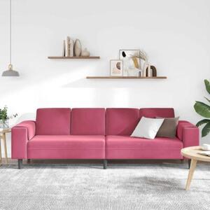 Nowoczesna sofa do salonu w kolorze czerwonego wina - elegancka i funkcjonalna dla 4 osÃ³b