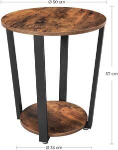 Okrągły stolik kawowy do salonu industrialnego - Evita