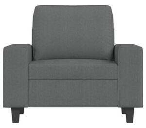 Fotel, ciemnoszary, 60 cm, obity tkaninÄ