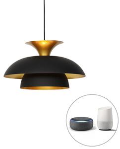 Inteligentna lampa wisząca czarno-złota z Wifi G95 - Titus Oswietlenie wewnetrzne