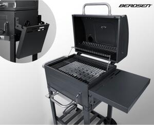 Grill węglowy ogrodowy Berdsen BD-894 komin stalowy ruszt 57x43 cm + termometr duży