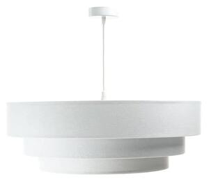 Biało-srebrna welurowa lampa nad stół - S440-Aspen