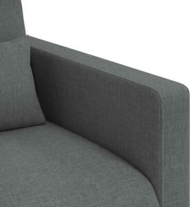 ModuÅowy zestaw sof ciemnoszary z metalowÄ ramÄ i ergonomicznym designem