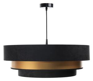 Czarno-złota welurowa lampa wisząca nad stół - S442-Mantra