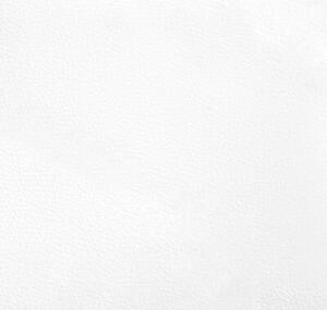 Ławka z oparciem, biała, 112x65,5x75 cm, sztuczna skóra