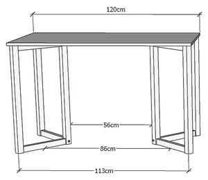 Skandynawskie biurko z białym blatem - Samus 3X