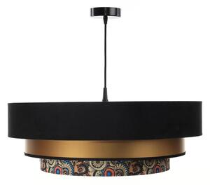 Czarno-złota elegancka lampa wisząca nad stół - S448-Ilia