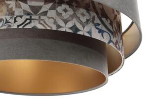 Szaro-złota lampa z trzyczęściowym abażurem - S451-Ilia