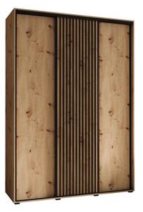 Szafa przesuwna wysoka Lanko 1 180, gł. 60 cm artisan + artisan + czarny
