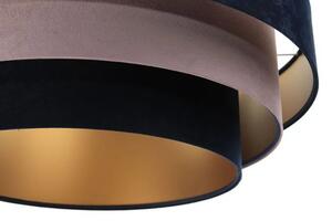 Welurowa lampa wisząca z okrągłym abażurem - S456-Balma