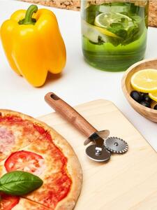Sinsay - Nóż do pizzy z radełkiem do ciasta 2 w 1 - brązowy