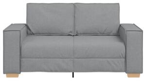 Sofa 2-osobowa jasnoszara 160x78x84 cm tkanina