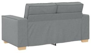 Sofa 2-osobowa jasnoszara 160x78x84 cm tkanina